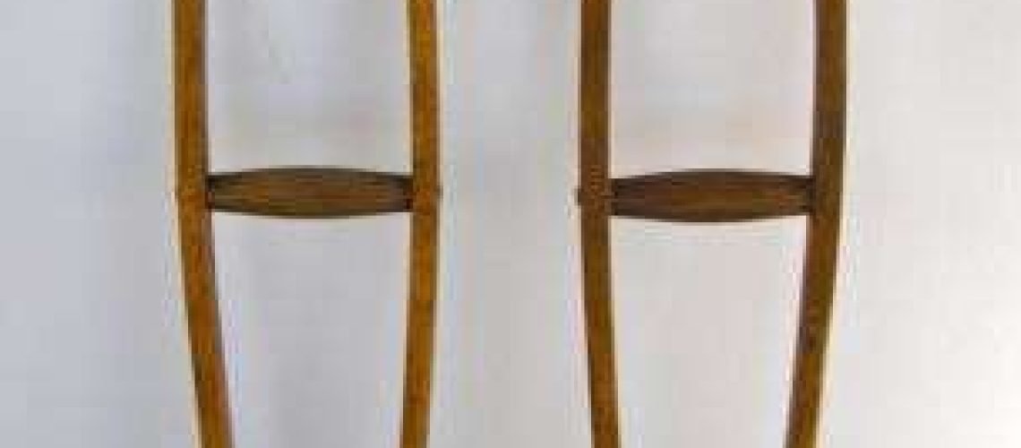 Wood crutches GolfTales RJSmiley